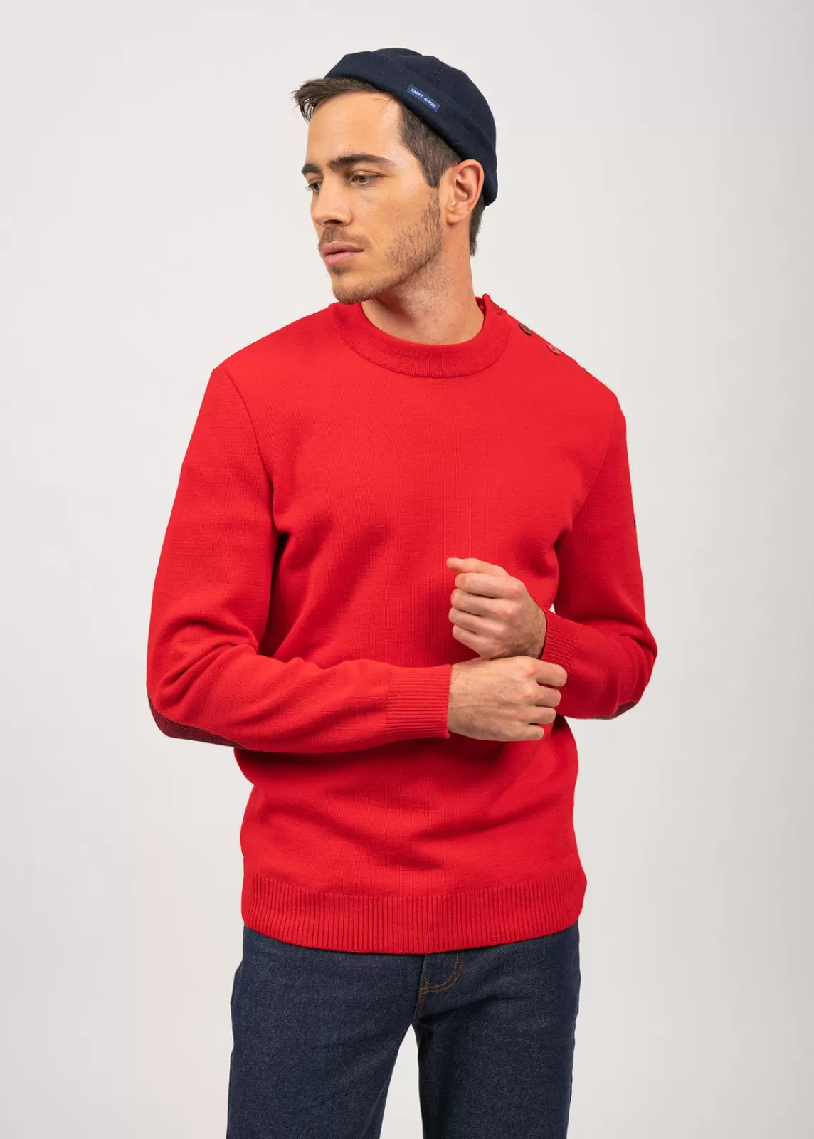 Sailor Jumpers>Saint James Dinan sailor jumper ROUGE